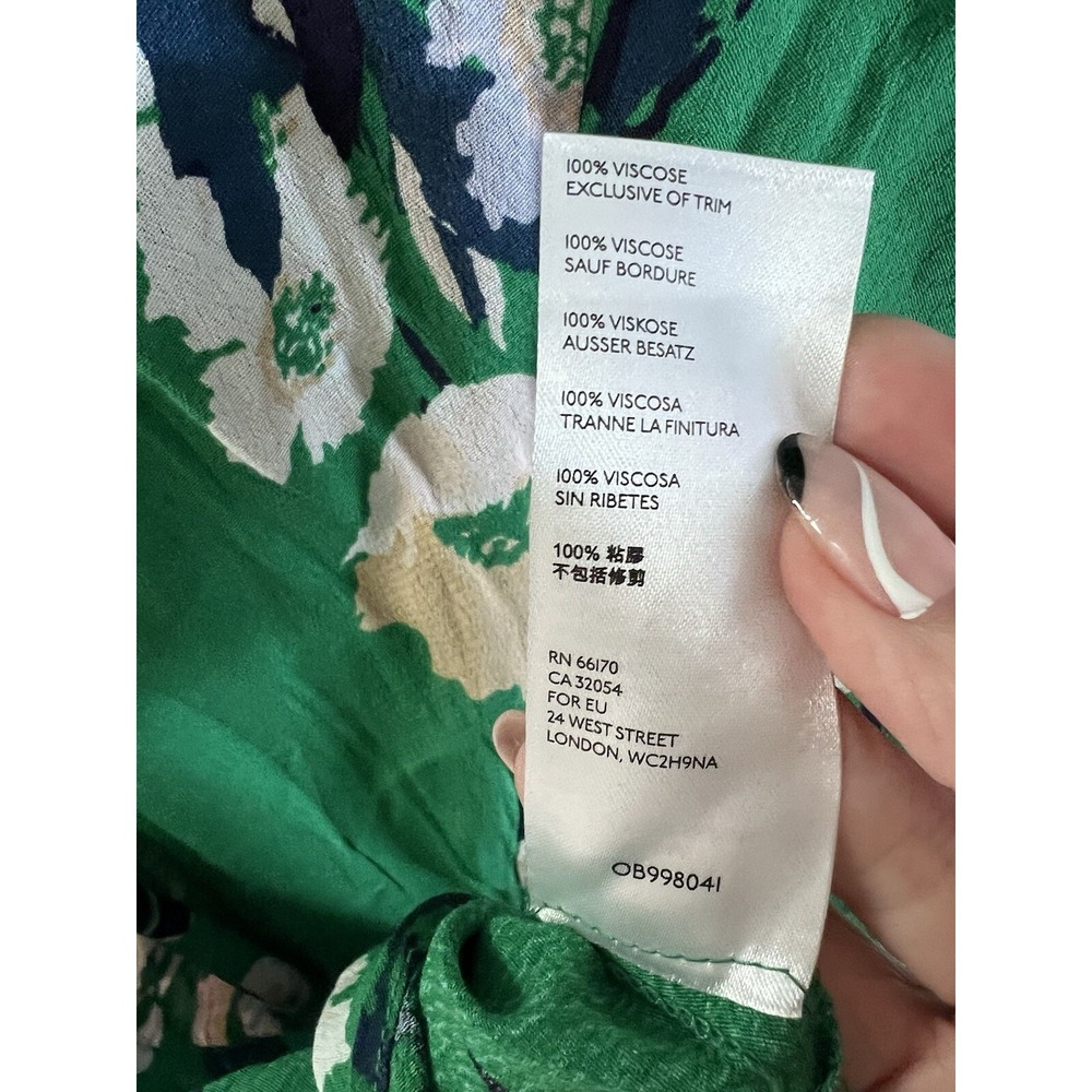 Free People Green Floral Mini Dress - Picture 9 of 11